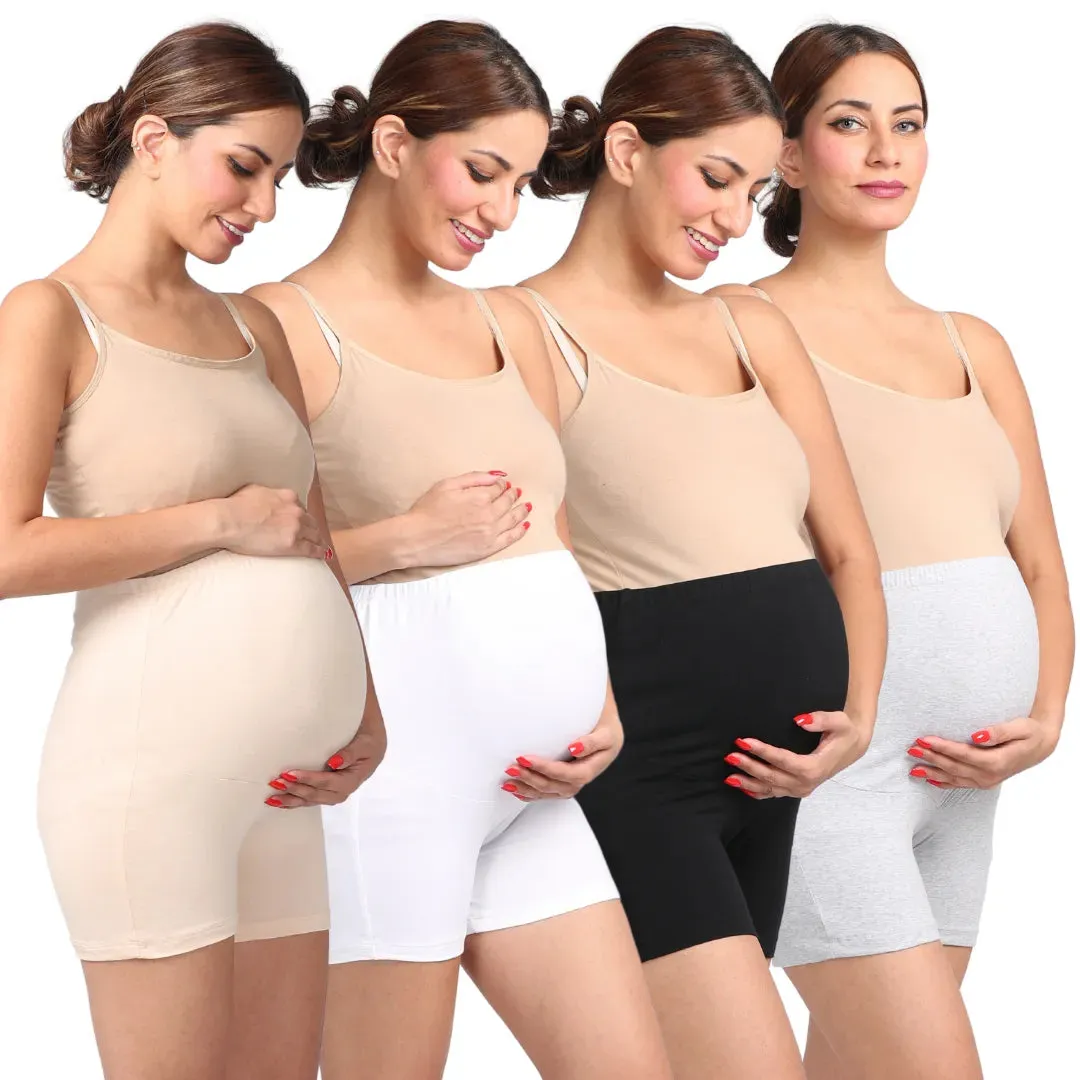 Maternity Undershorts | Mid Thigh Length | Chafe Free | 4-Pack
