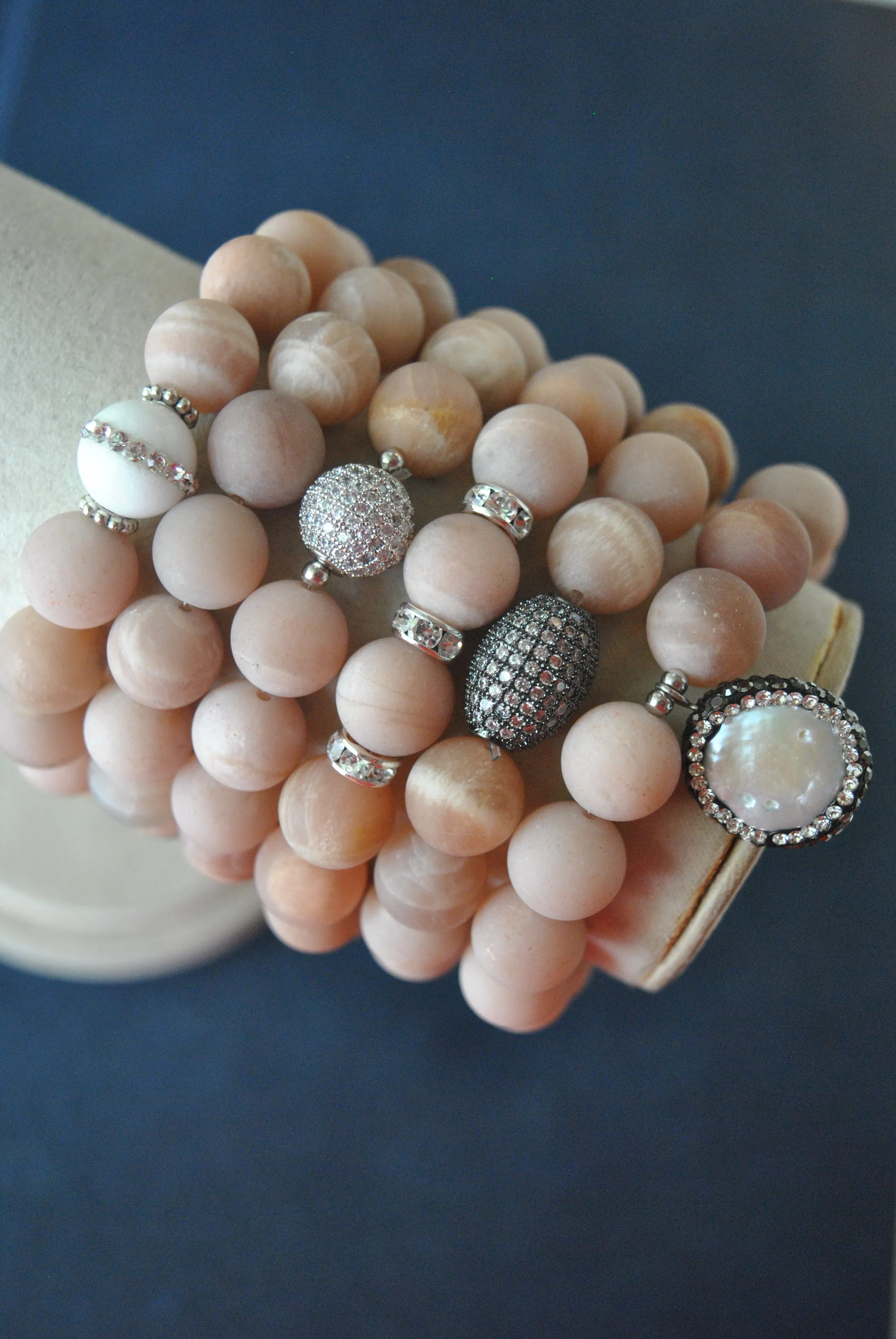 MATT PEACH SUNSTONES STRETCHY BRACELETS