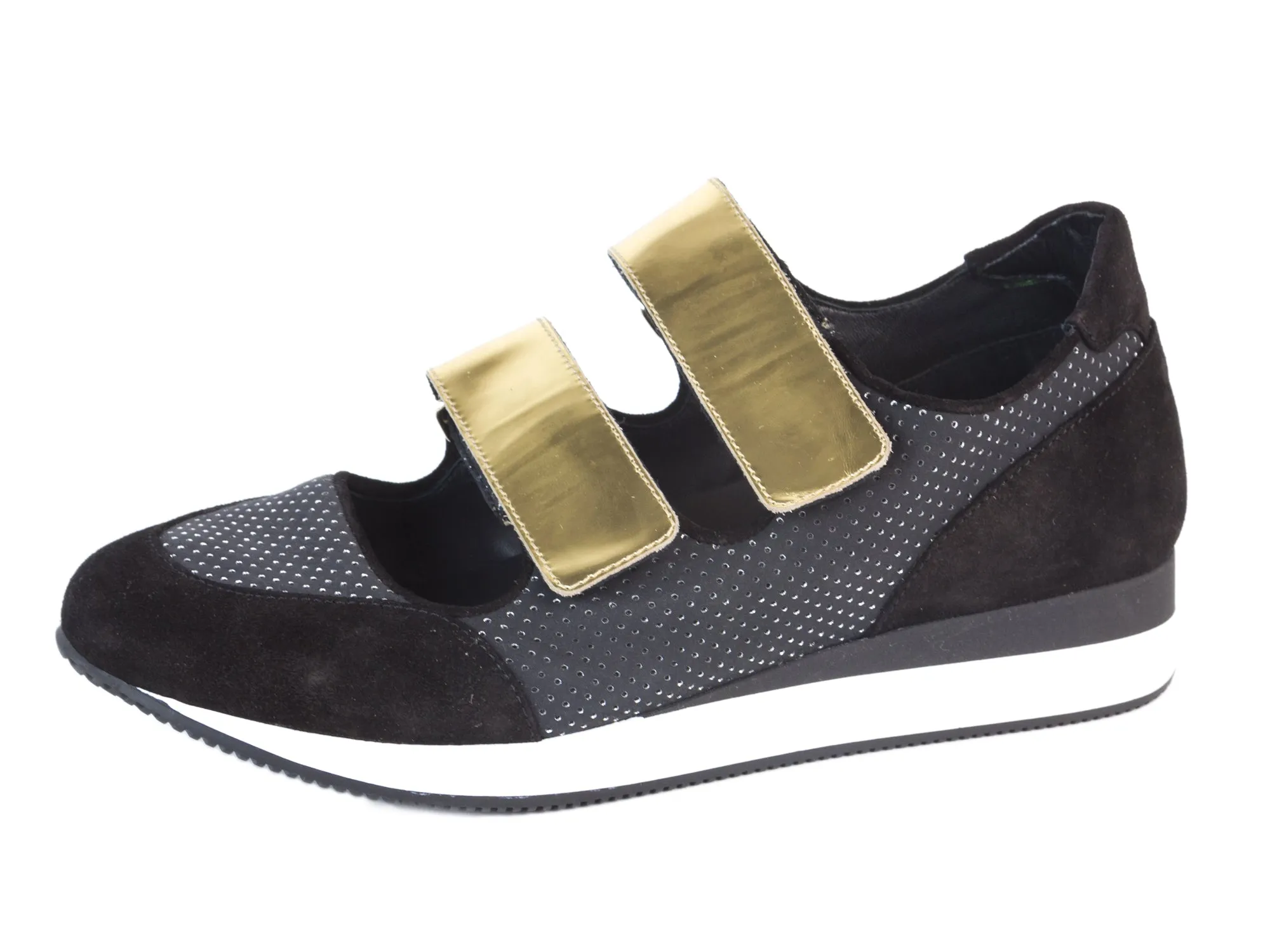Max Mara Women's MM34 Leather Hook & Loop Sneakers