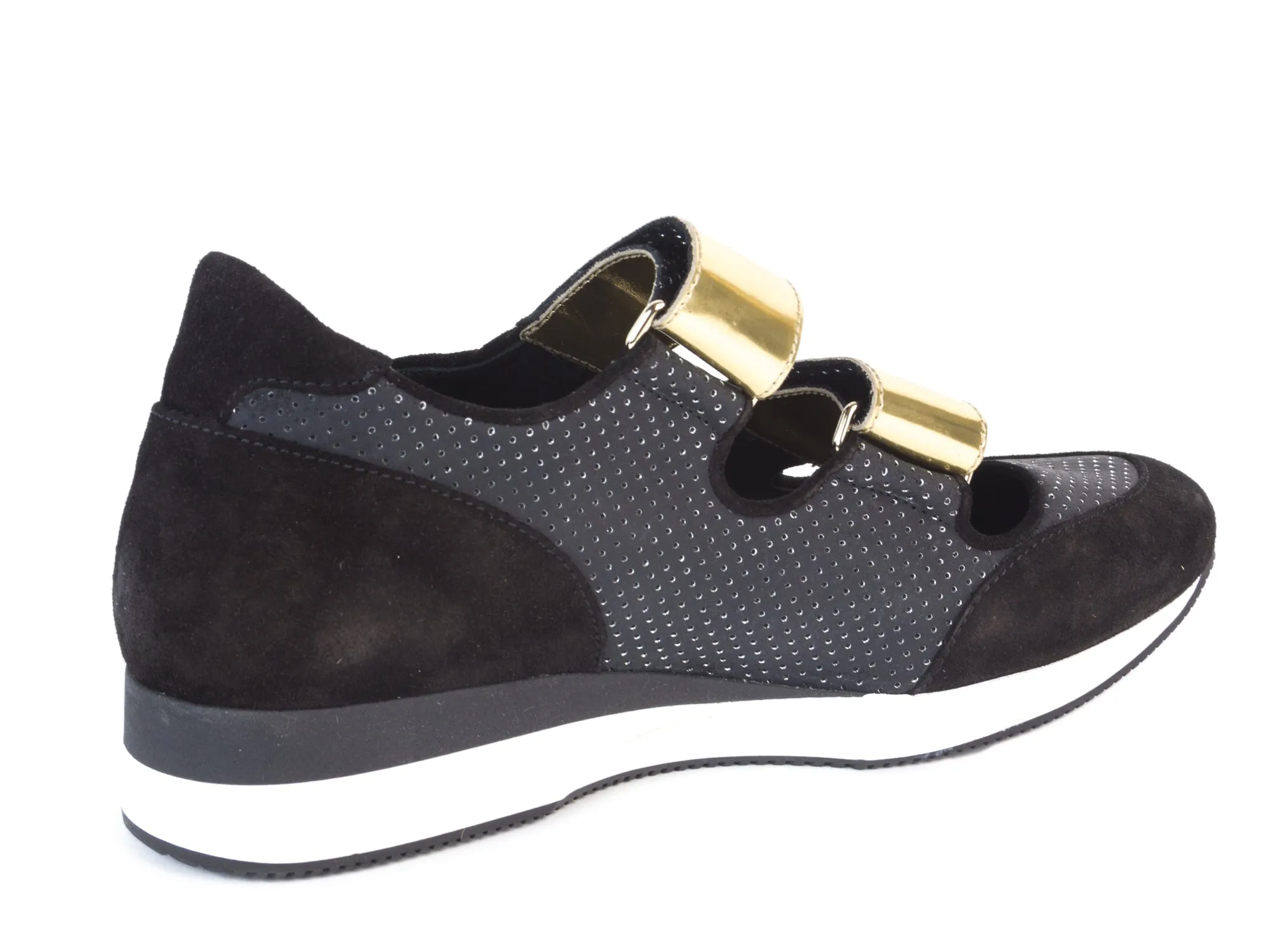 Max Mara Women's MM34 Leather Hook & Loop Sneakers
