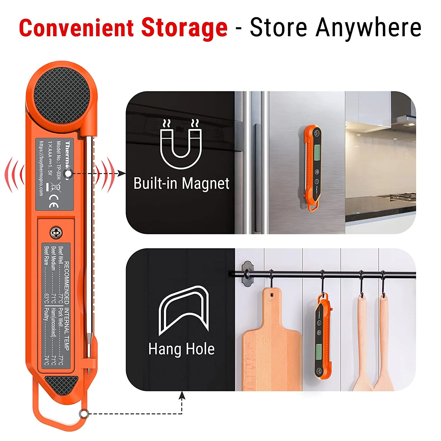 Meat Thermometer ThermoPro TP03H Digital Instant Read Thermometer