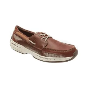Men's Dunham Captain Mesh Brown Boat Shoe 9 1/2D