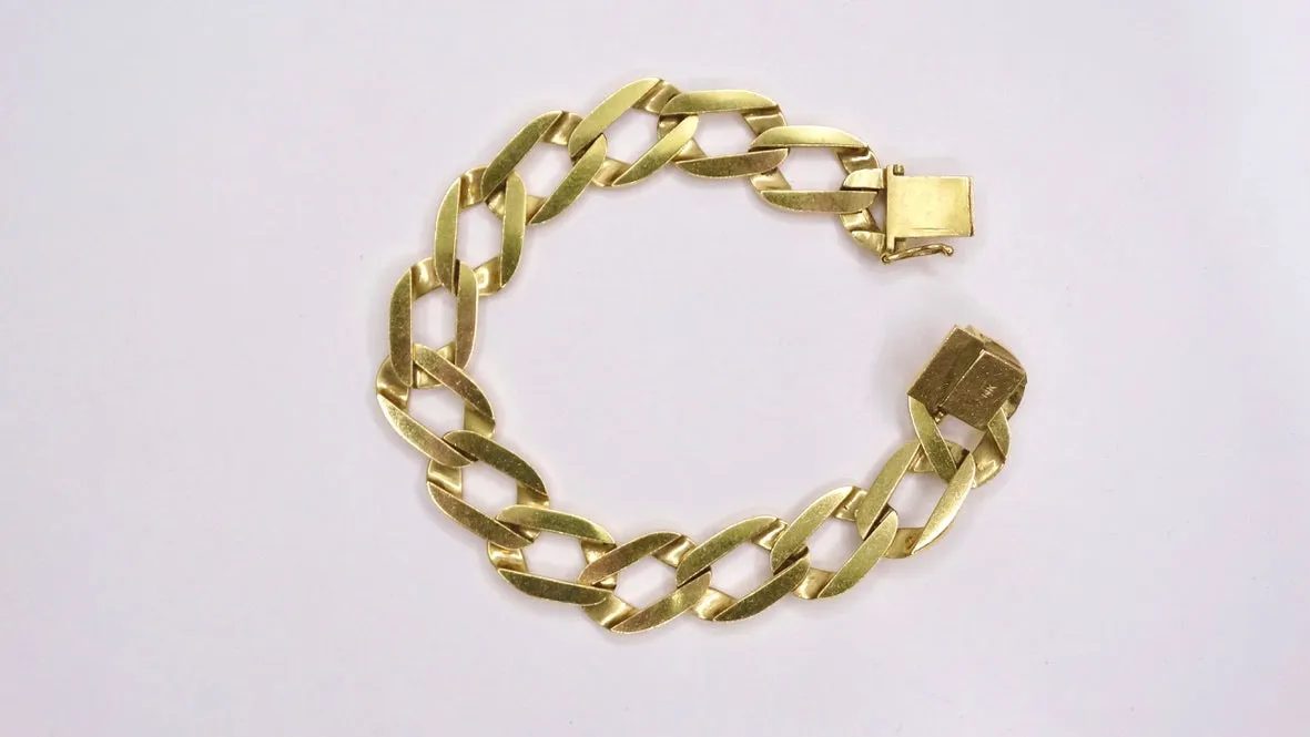 Miami Cuban Link 14k Solid Yellow Gold Bracelet