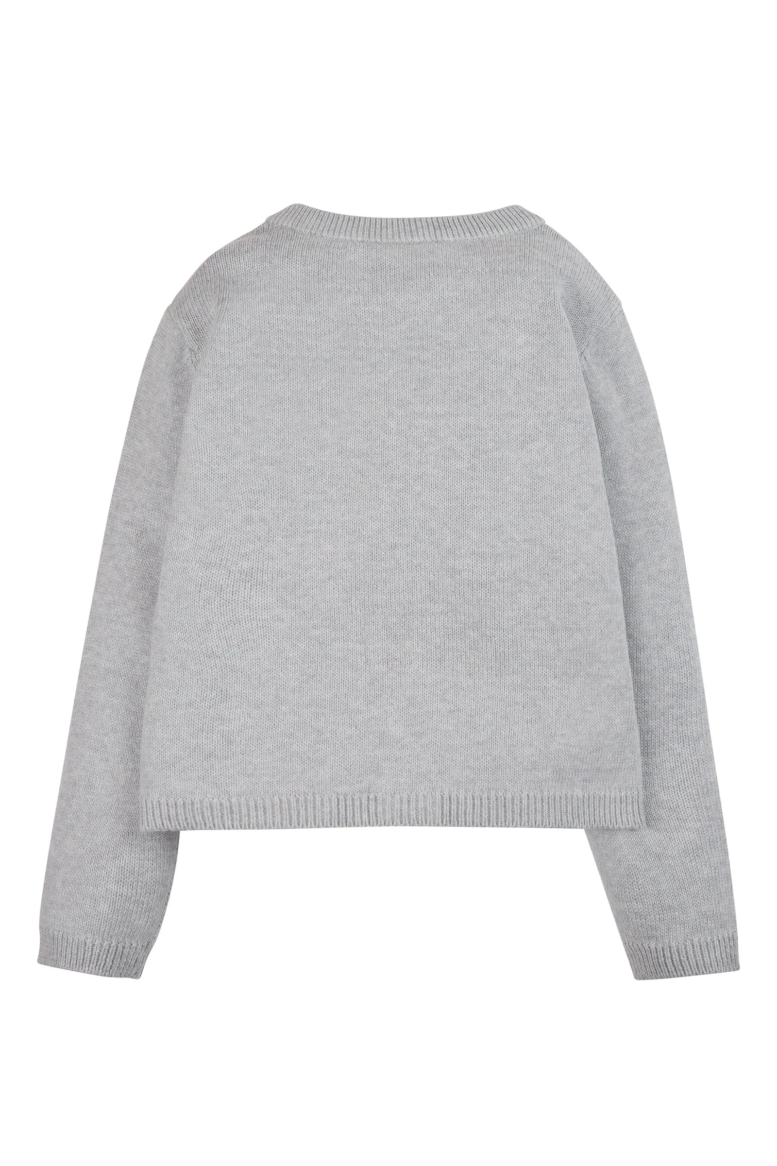 Millie Embroidered Cardigan, Grey/Flowers, (2-3/3-4)
