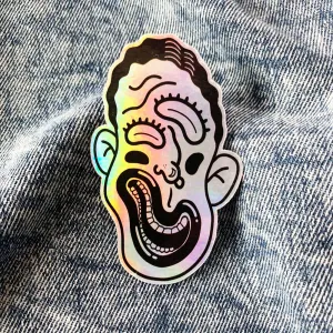 Mr. Squiggly Holographic Sticker