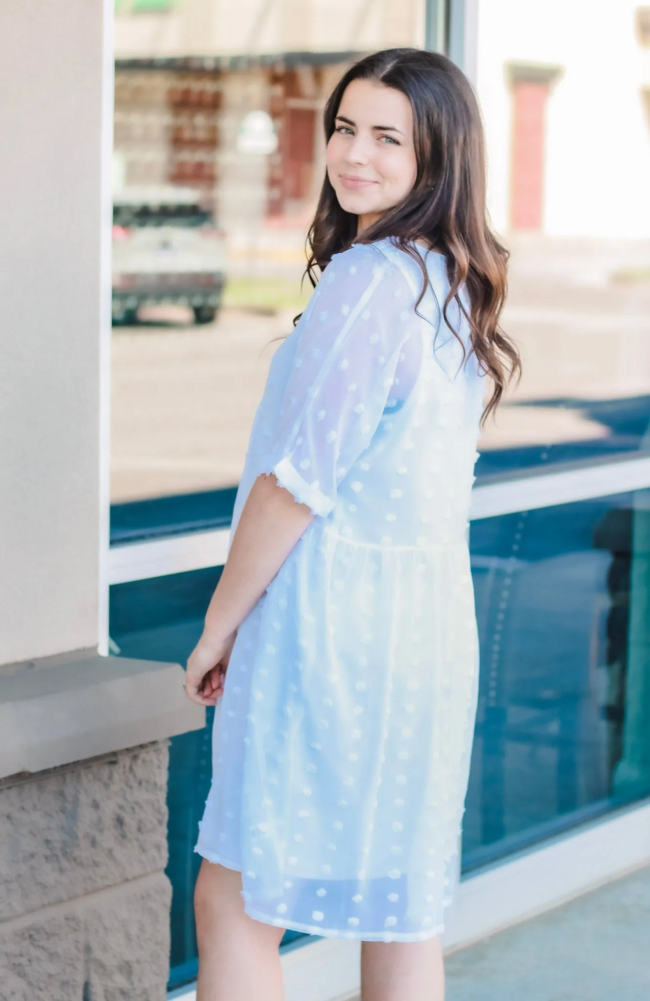 My Forever Pick Swiss Dot Dress in White