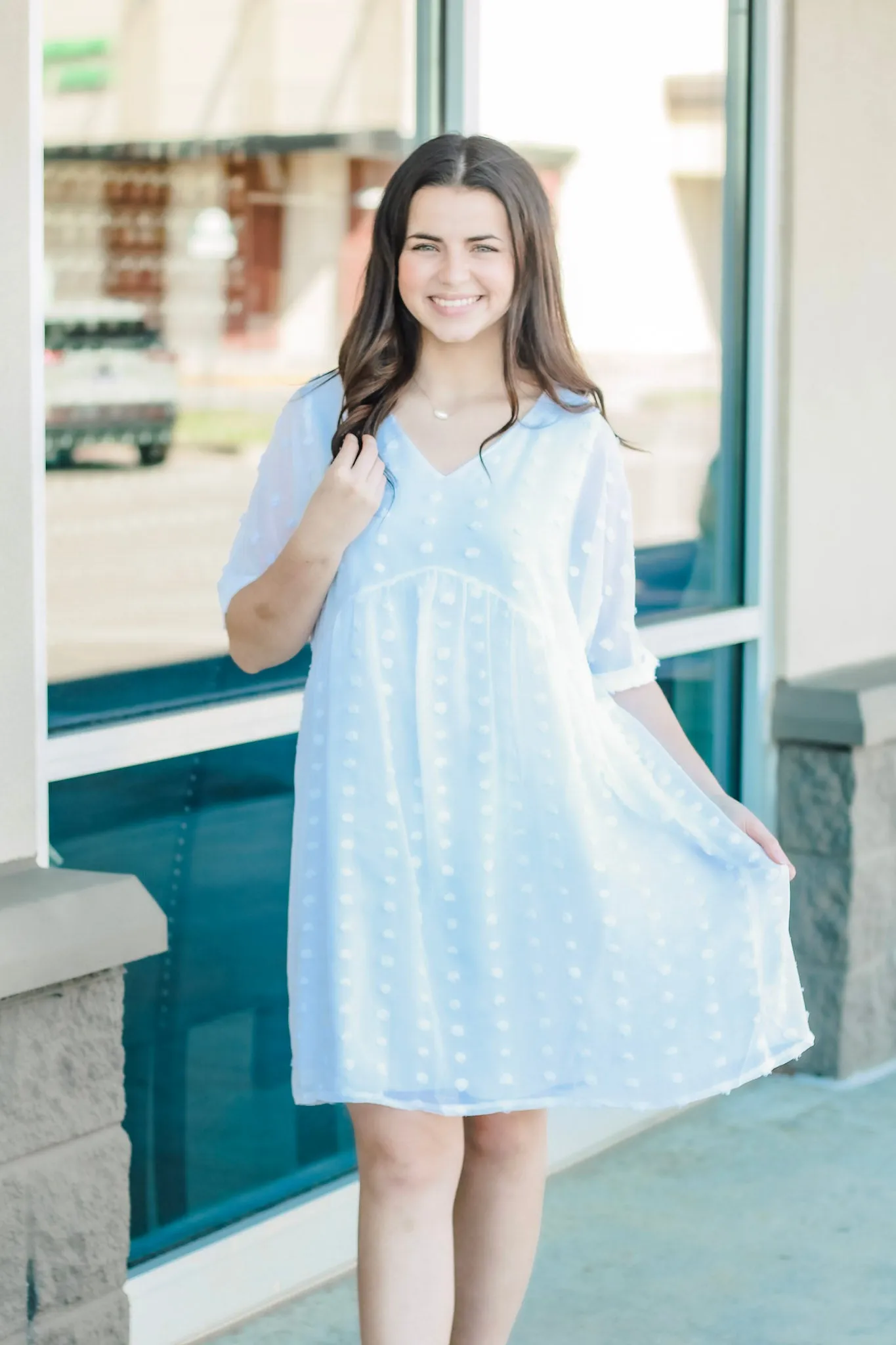 My Forever Pick Swiss Dot Dress in White