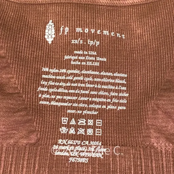 New FREE PEOPLE Square Neck Good Karma Bra XS/S &amp; Karma Shorts M/L Nutmeg $96