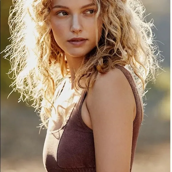New FREE PEOPLE Square Neck Good Karma Bra XS/S &amp; Karma Shorts M/L Nutmeg $96