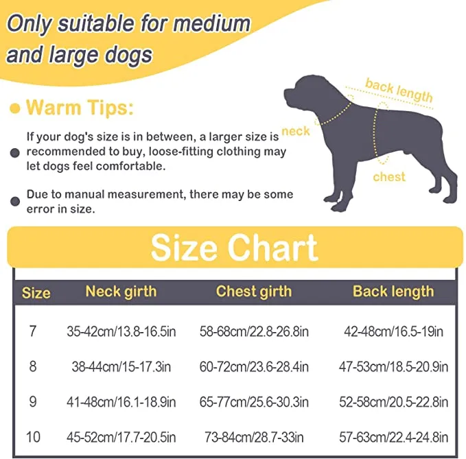 New Hooded Dog Raincoat, Waterproof with Reflective Strips for Large Dogs, Yellow & Grey! Sz 10 for large breed dogs