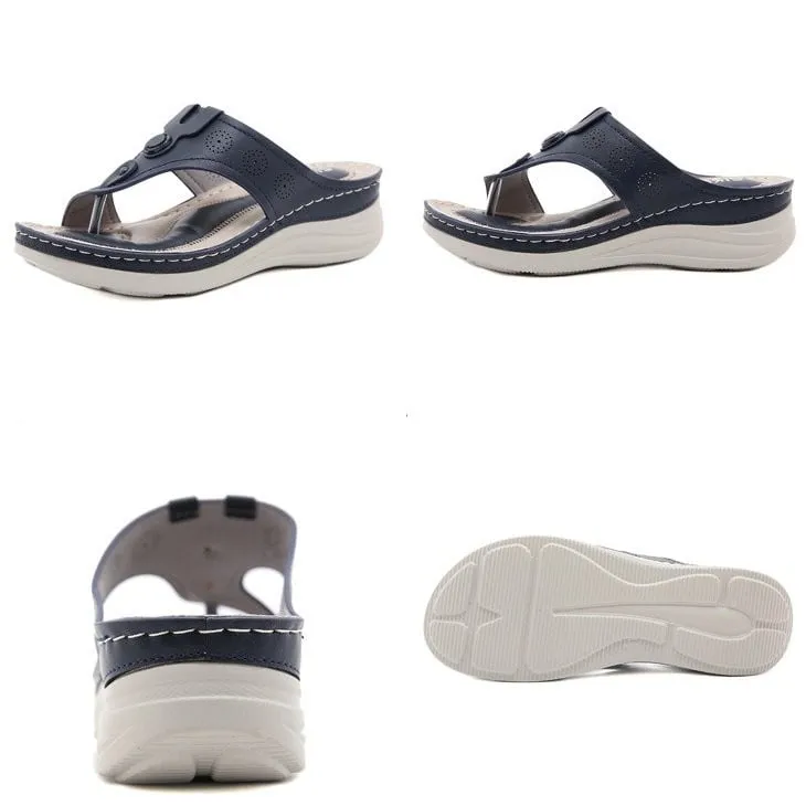 OCW Women Vintage Flip-flops Waterproof Wedge Orthopedic Sandals