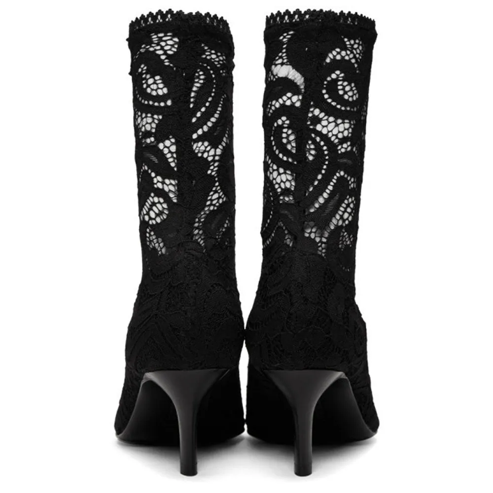 OPENING CEREMONY Women's Black Queen Lace Booties NIB