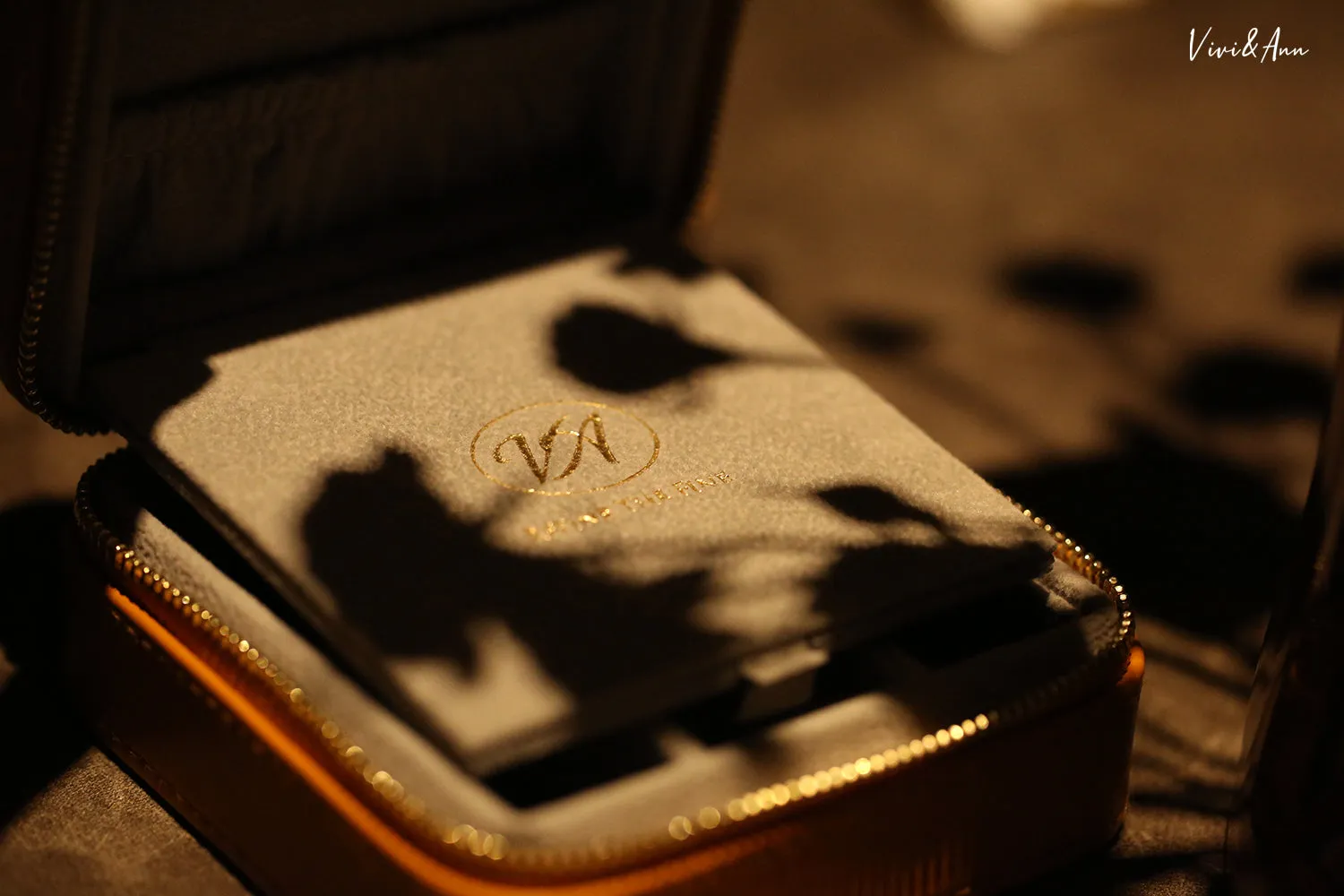 Orange Leather Travel Jewelry Case