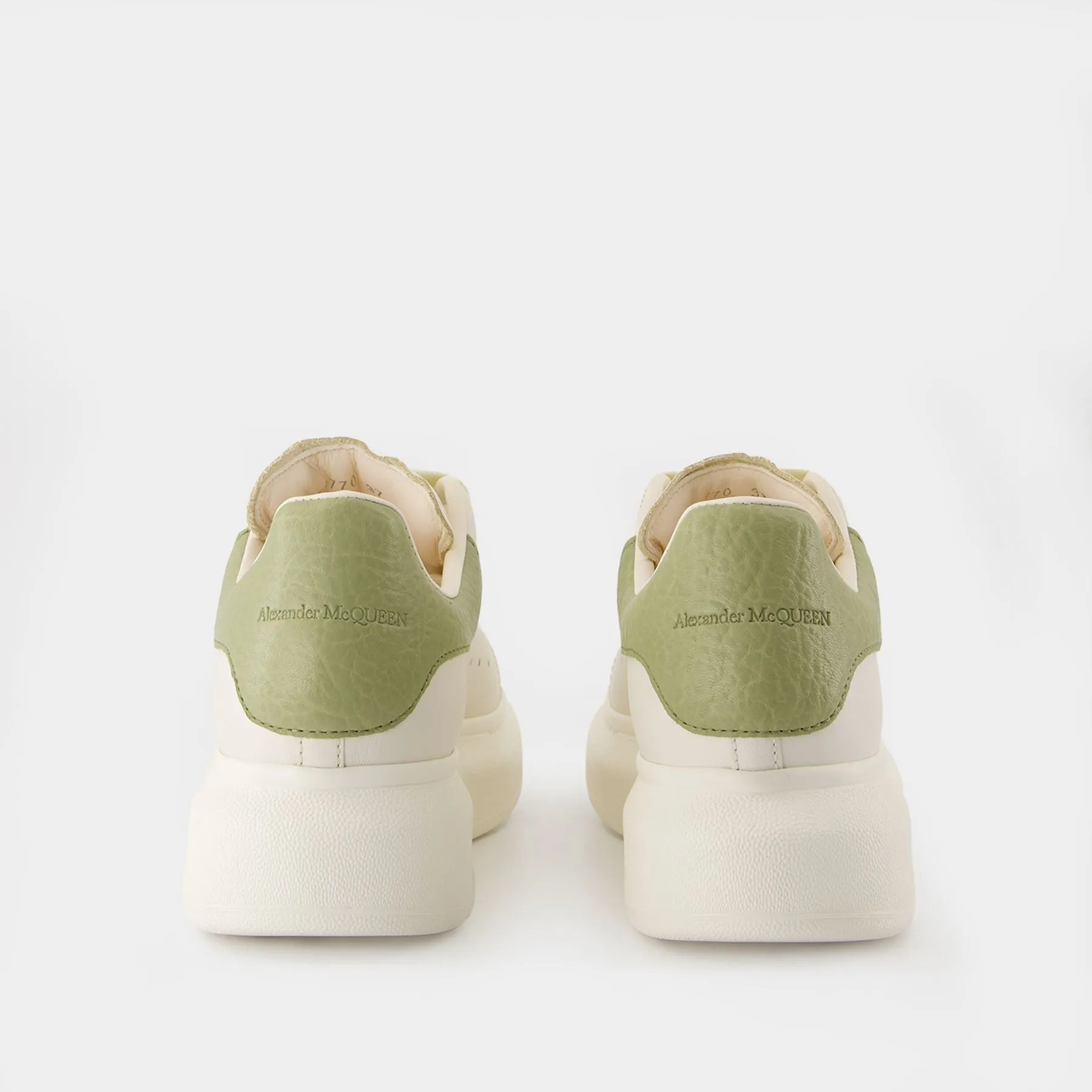 Oversize Sneakers - Alexander McQueen - Leather - White/Green