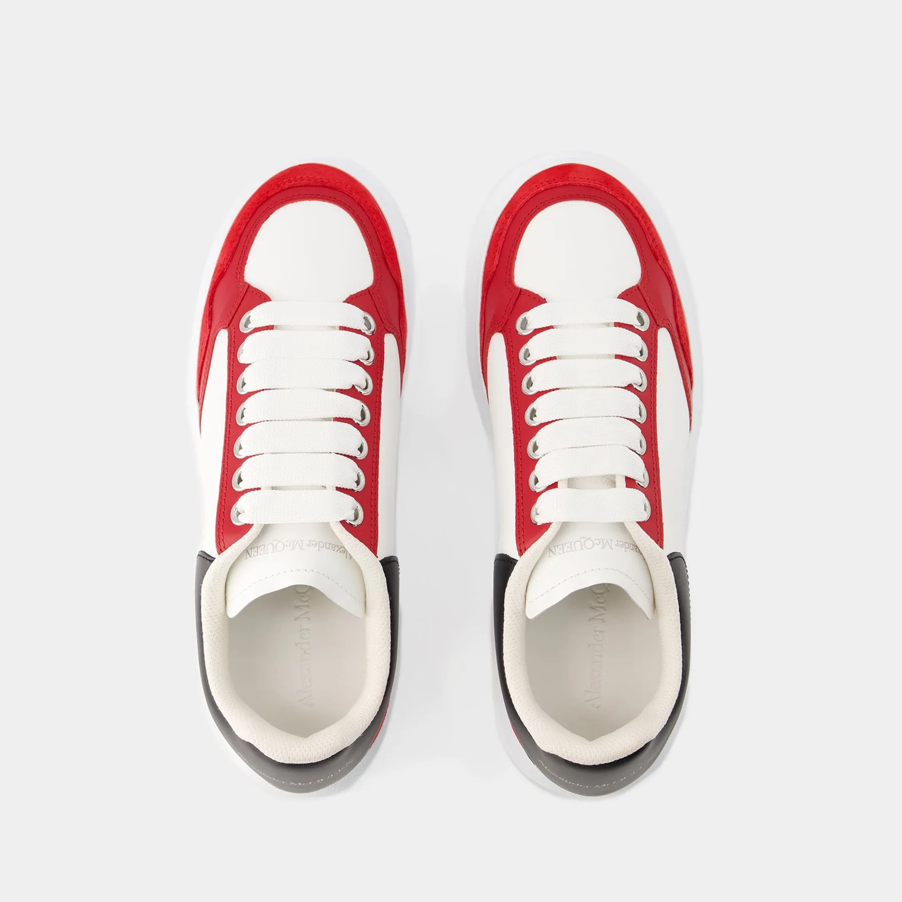 Oversized Sneakers - Alexander Mcqueen - Leather - White/Red