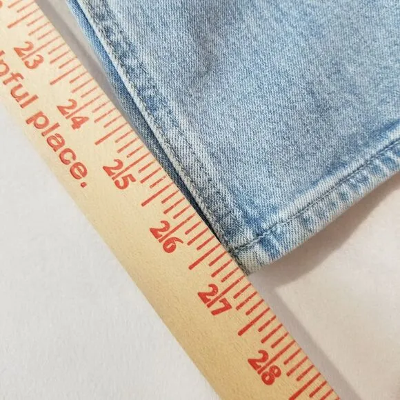 Paige Sarah Slim Crop Jeans High Rise Stretchy Denim In Harmonic Blue Size 32