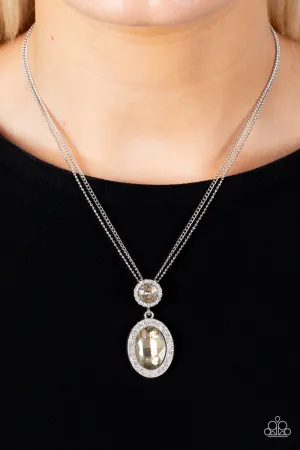 Paparazzi Castle Diamonds - Brown Necklace