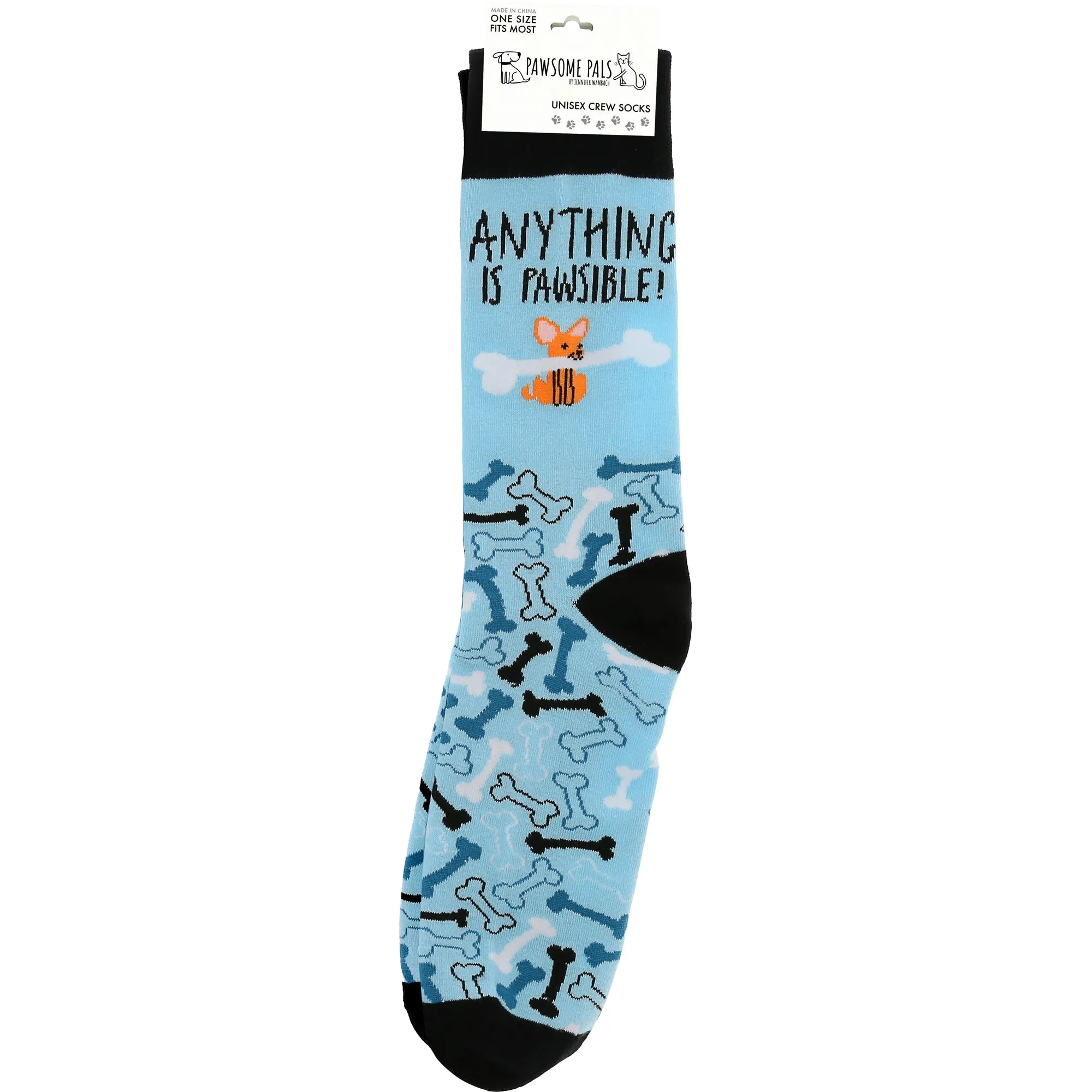 Pawsible Unisex Crew Socks Size: