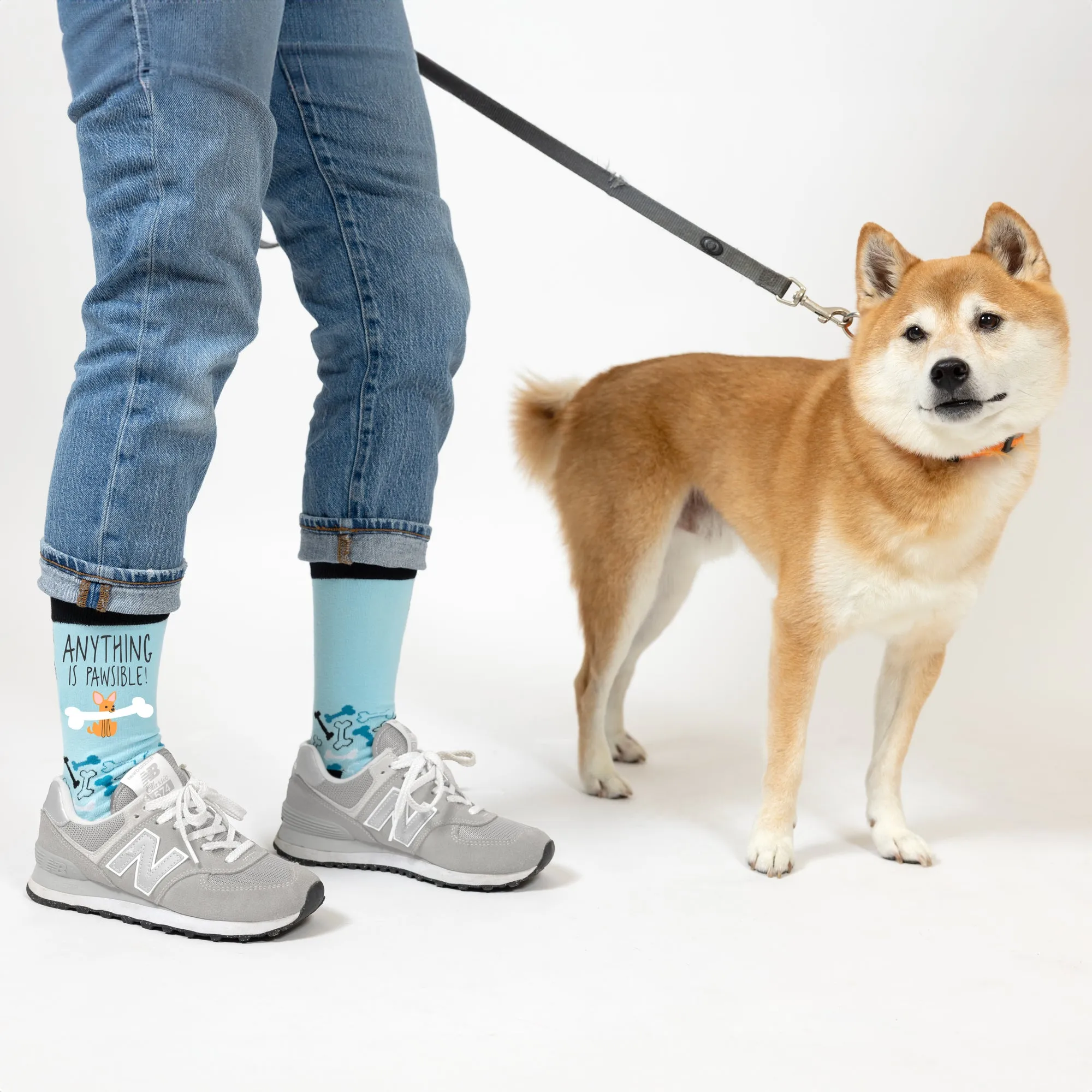 Pawsible Unisex Crew Socks Size: