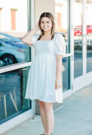 Petal to the Metal Floral Dress in White