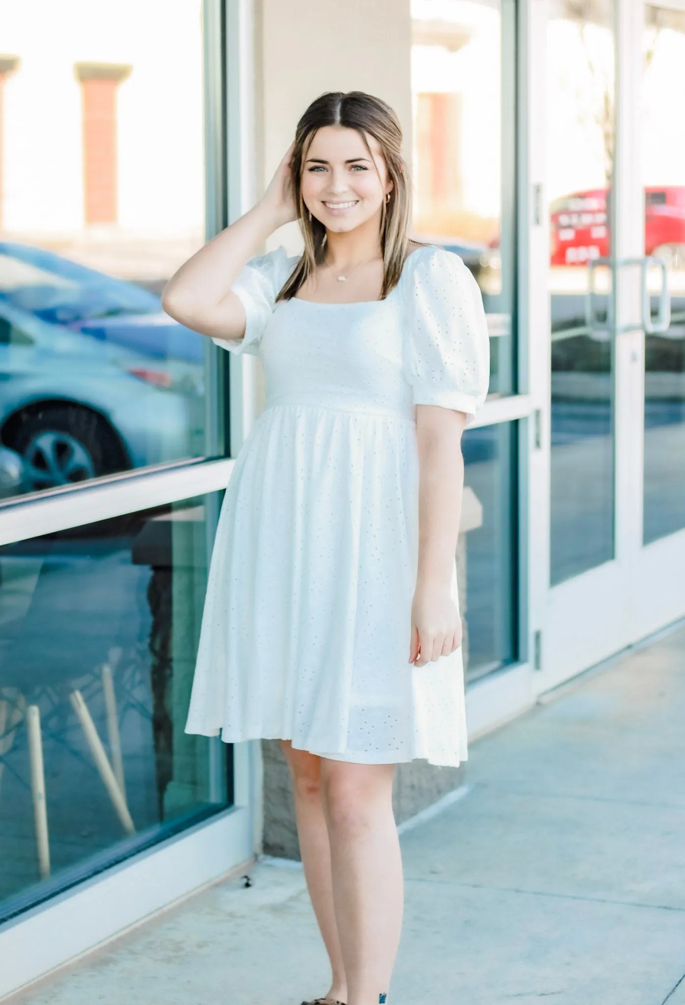 Petal to the Metal Floral Dress in White