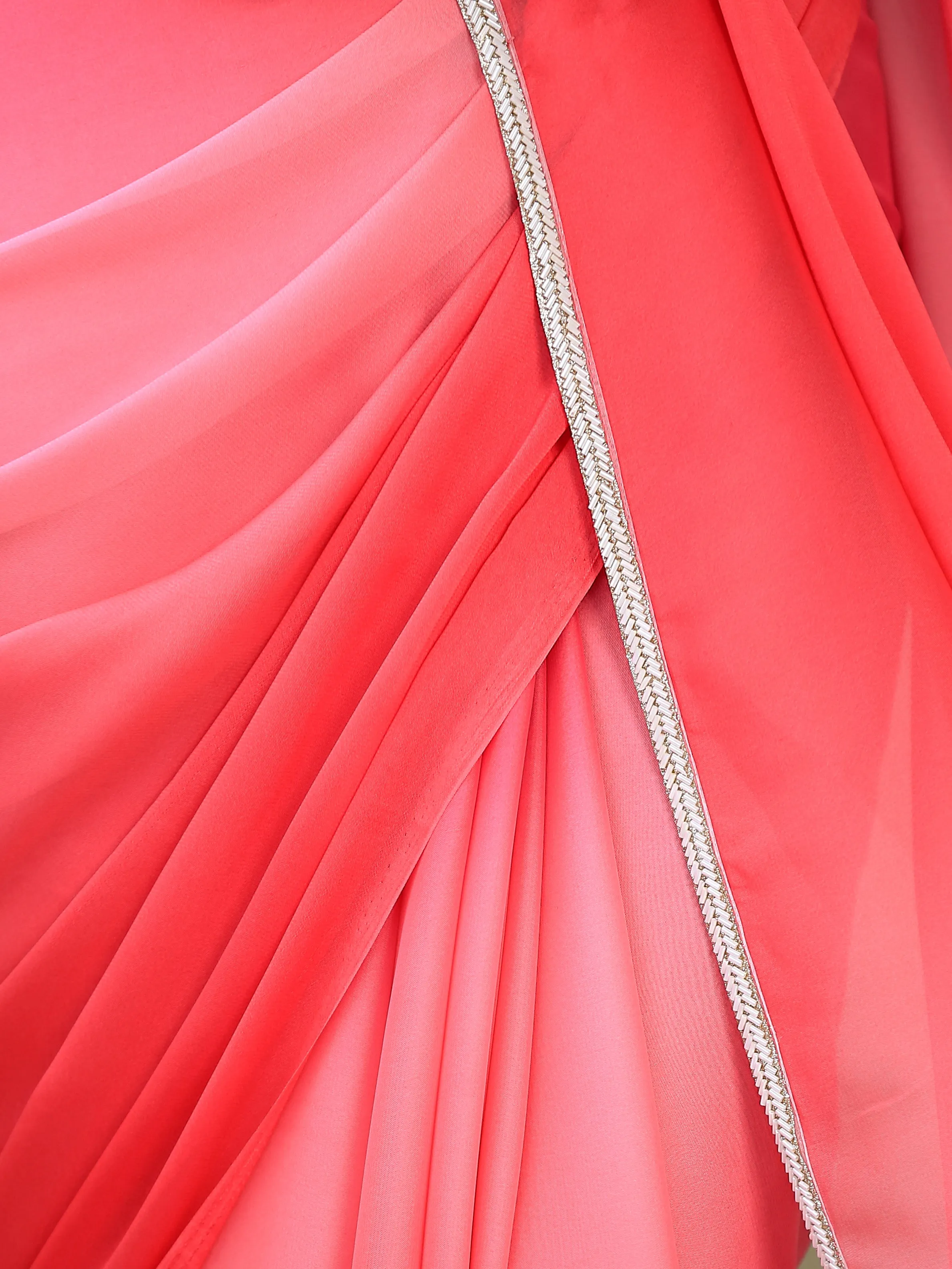 Pink Sunset Chiffon Ombre' Saree