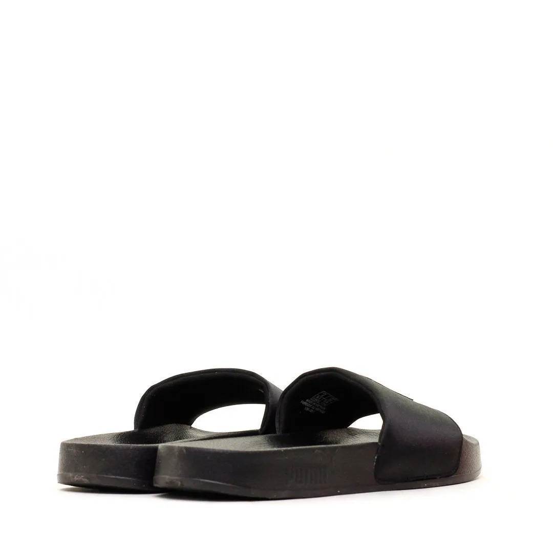 PUMA LEADCAT SATIN PUMA BLACK WOMEN SANDAL SLIDES 365338-01 ***