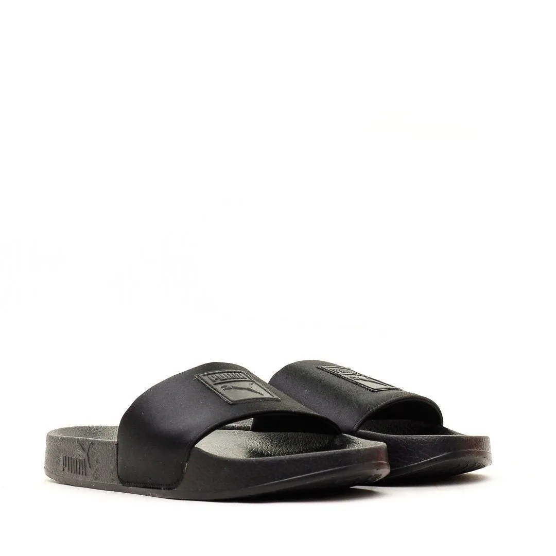 PUMA LEADCAT SATIN PUMA BLACK WOMEN SANDAL SLIDES 365338-01 ***