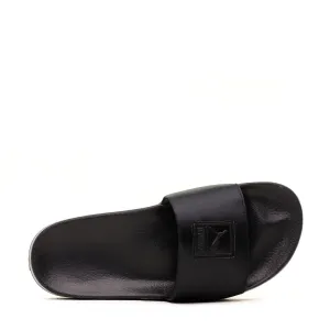 PUMA LEADCAT SATIN PUMA BLACK WOMEN SANDAL SLIDES 365338-01 ***