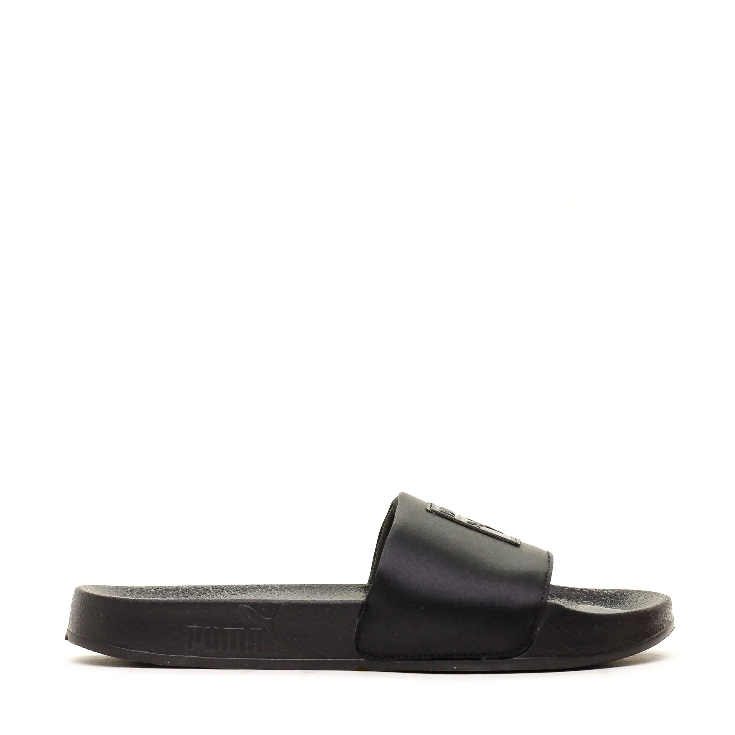 PUMA LEADCAT SATIN PUMA BLACK WOMEN SANDAL SLIDES 365338-01 ***
