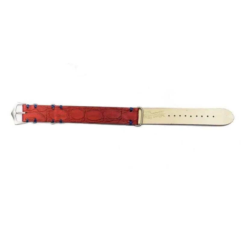 Red Alligator Military Watch Strap