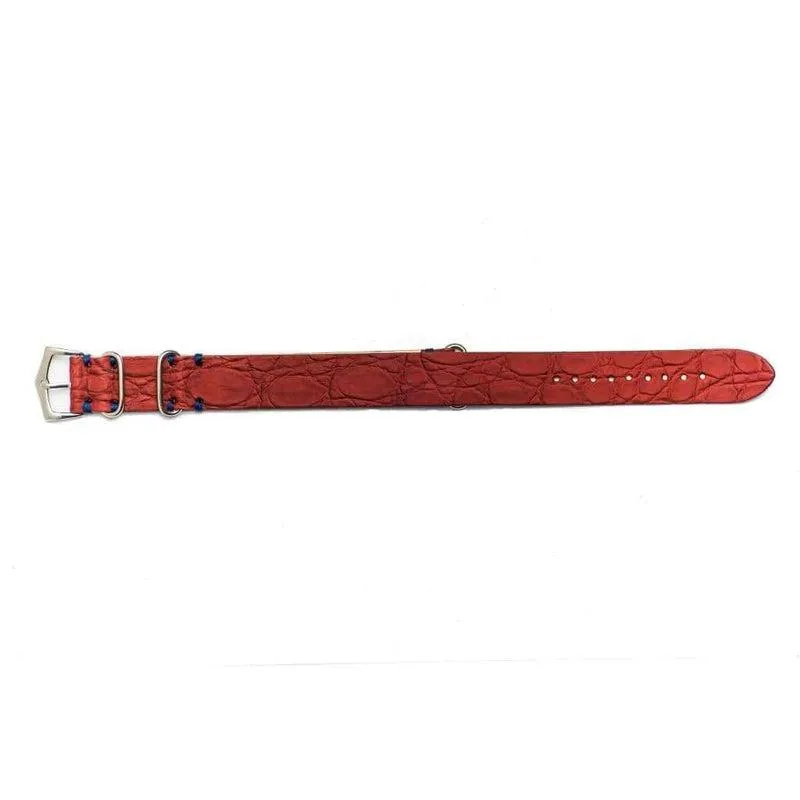 Red Alligator Military Watch Strap