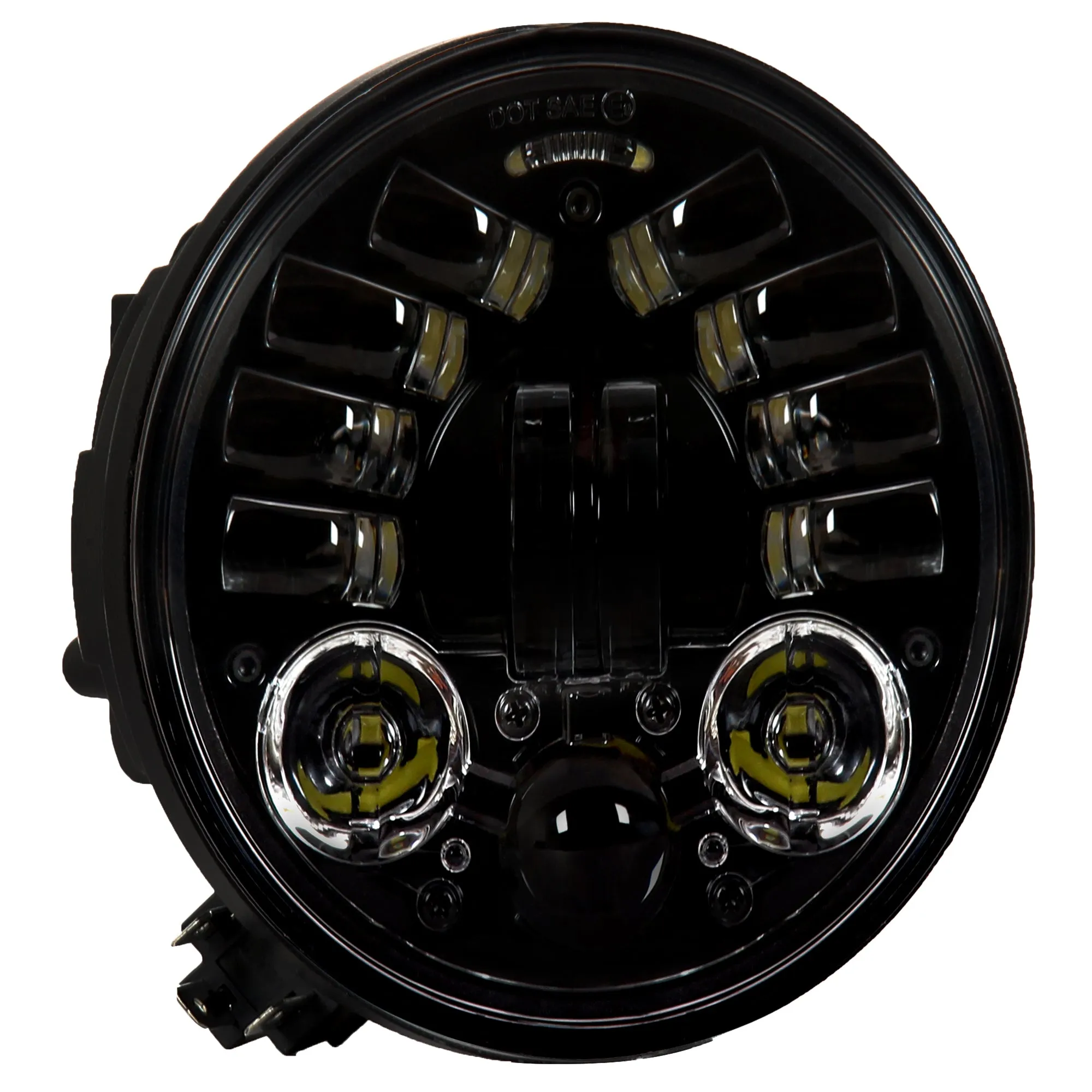 R.J.VON Premium Round 21 LED Full Hi-Low Headlight (110 Watt)