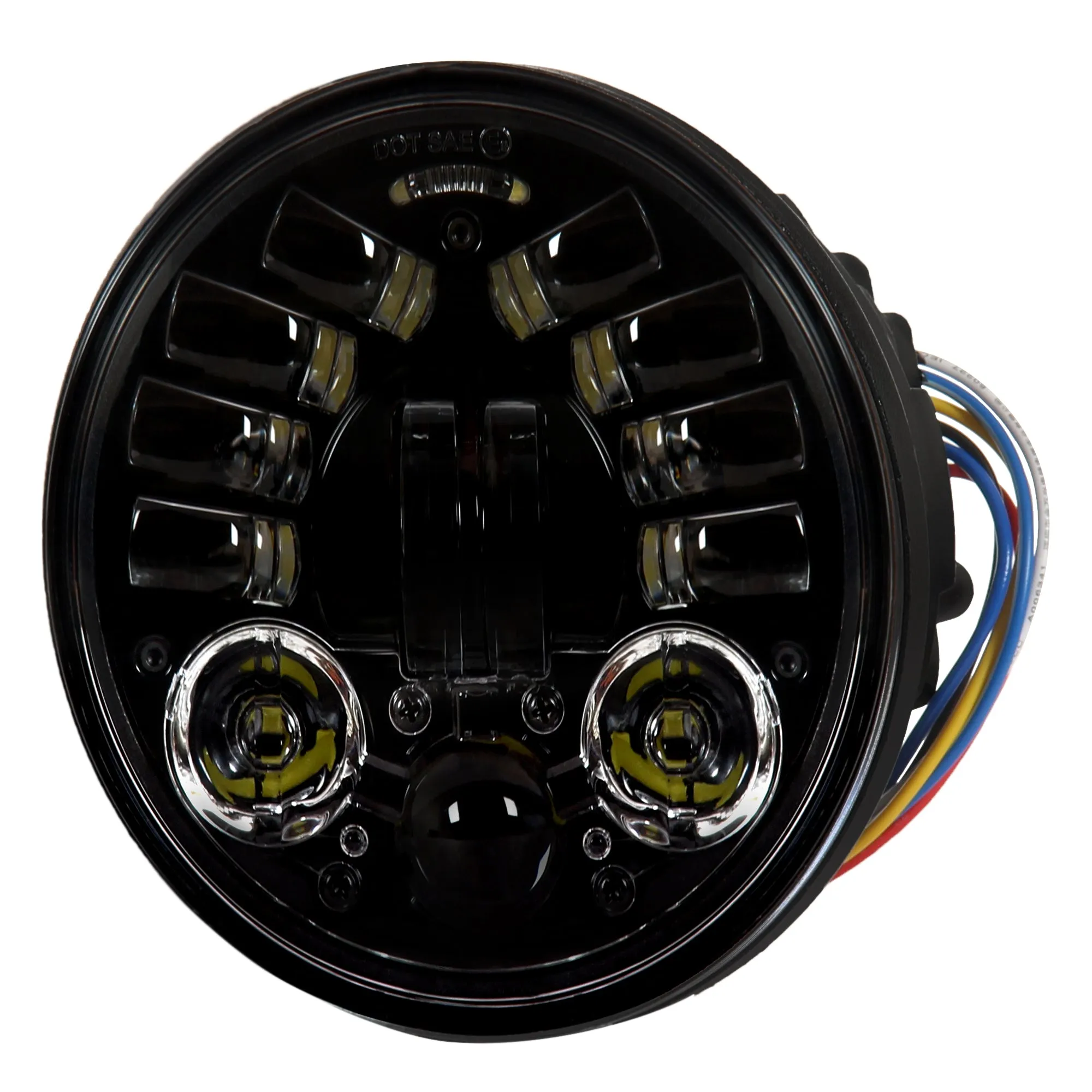 R.J.VON Premium Round 21 LED Full Hi-Low Headlight (110 Watt)