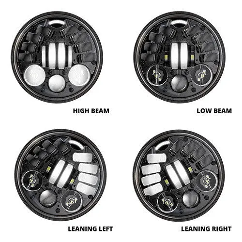 R.J.VON Premium Round 21 LED Full Hi-Low Headlight (110 Watt)