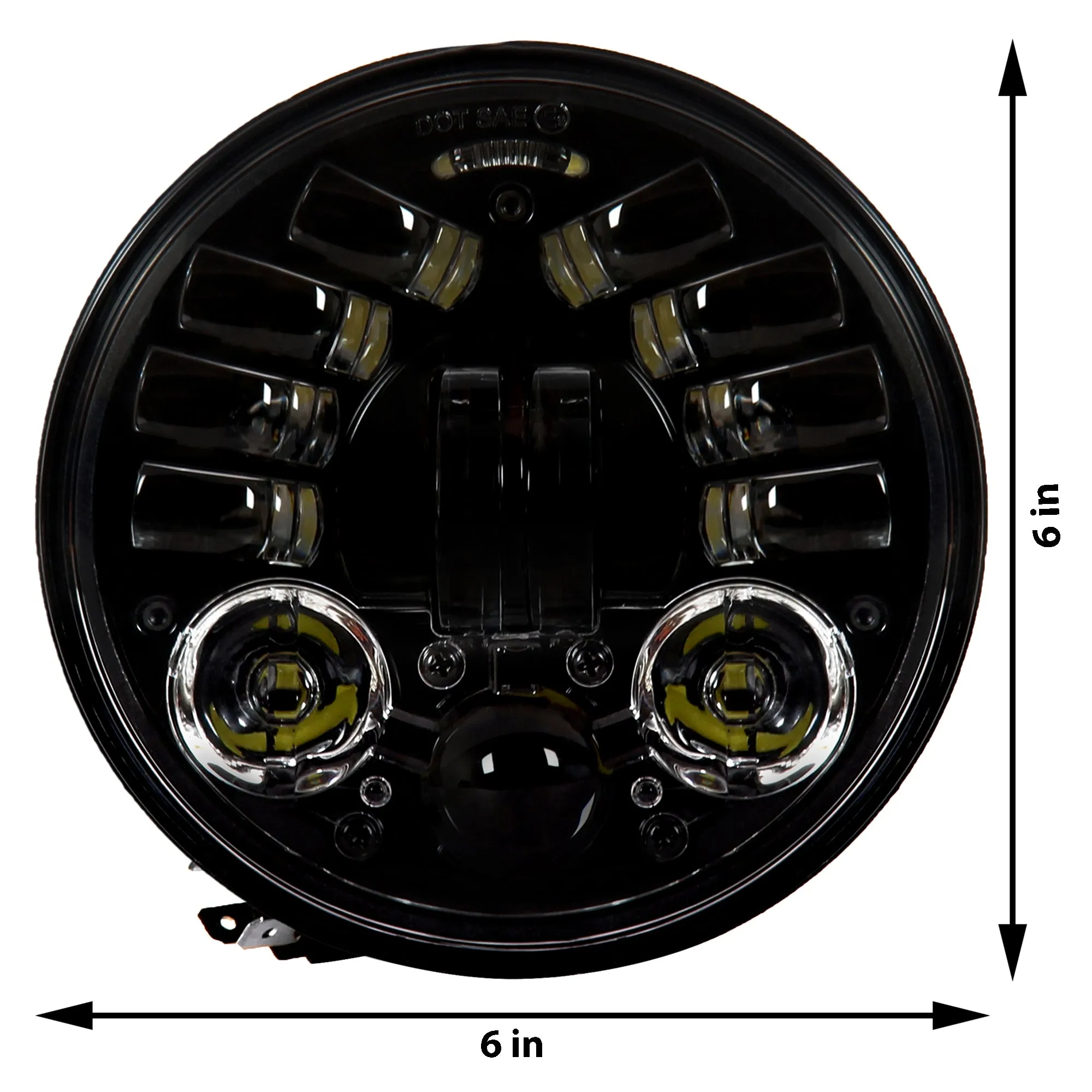 R.J.VON Premium Round 21 LED Full Hi-Low Headlight (110 Watt)