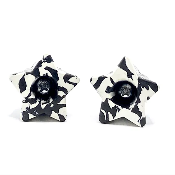 RollerStuff Twinkle Toes Bolt On Toe Stops Cruella Swirl (black/white)