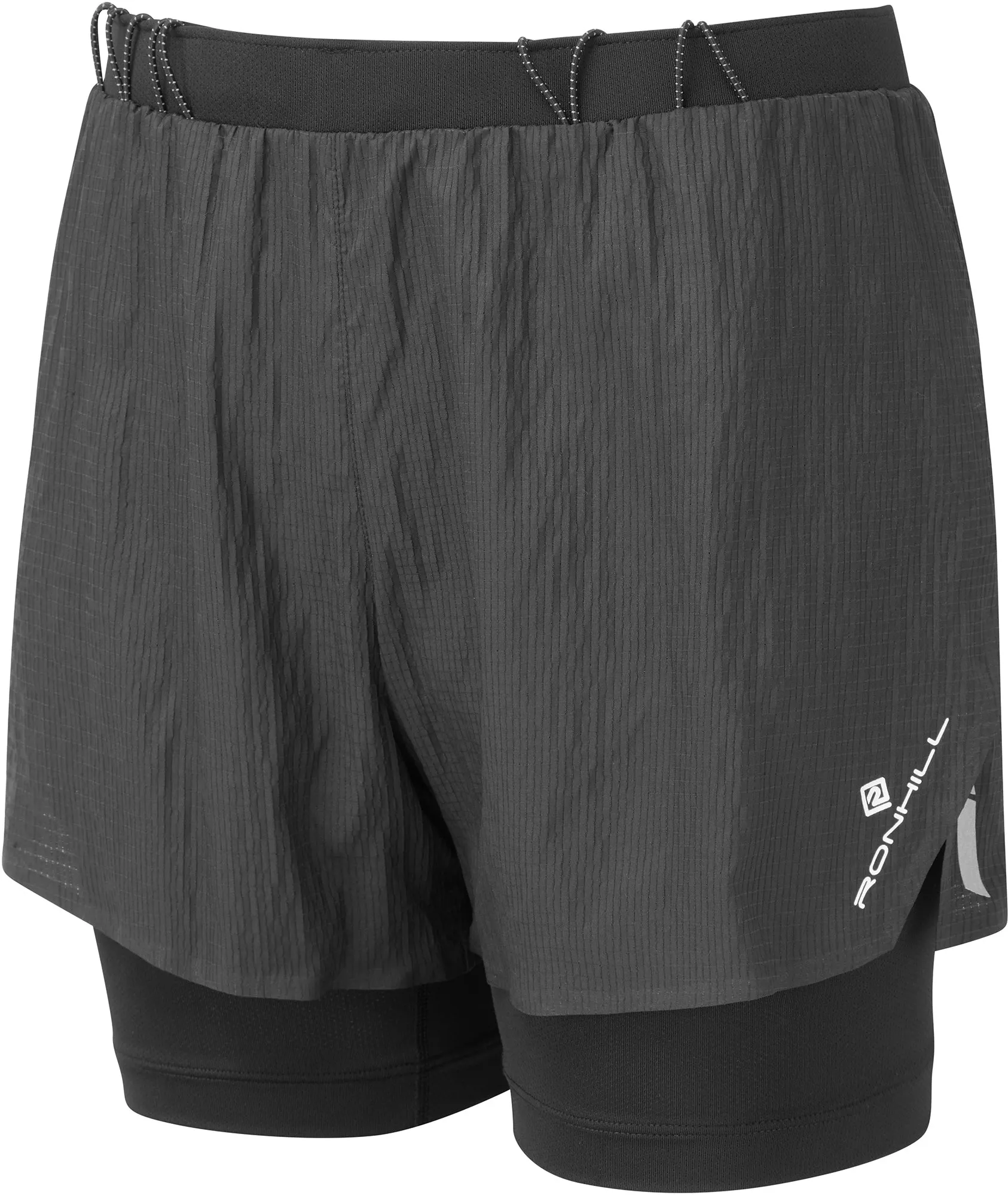 Ronhill Tech Race Twin 2 In 1 Womens Running Shorts - Black