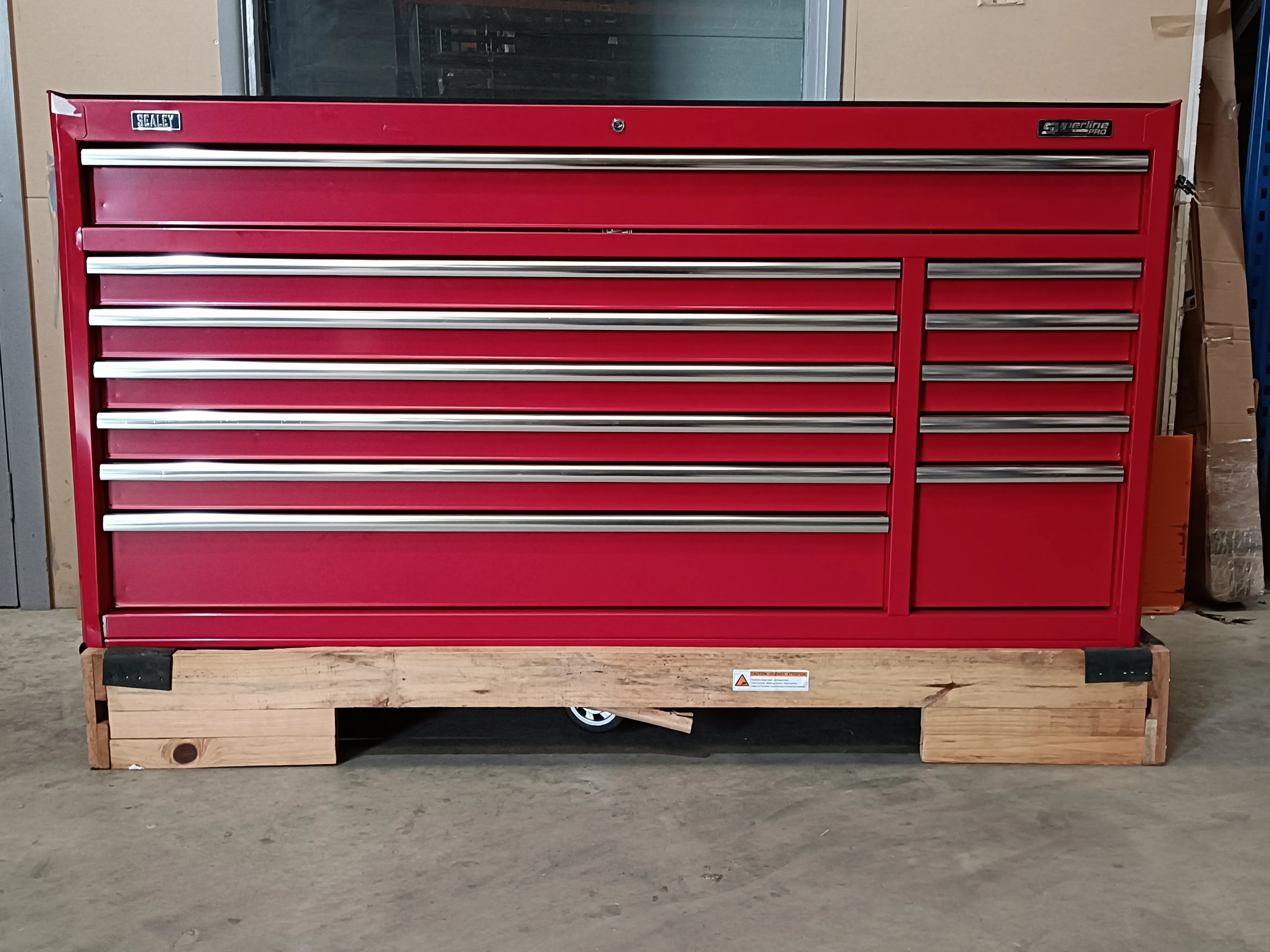Sealey 12 Drawer Rollcab with Ball-Bearing Slides - Red - B