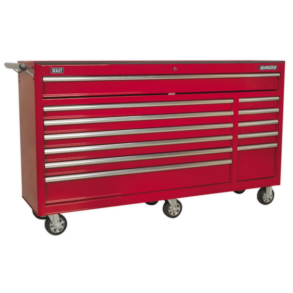 Sealey 12 Drawer Rollcab with Ball-Bearing Slides - Red - B