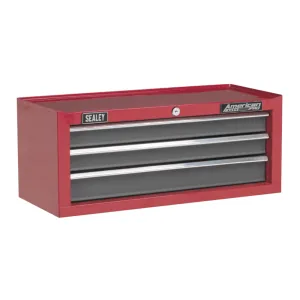 Sealey 3 Drawer Mid-Box with Ball-Bearing Slides - Red/Grey - A