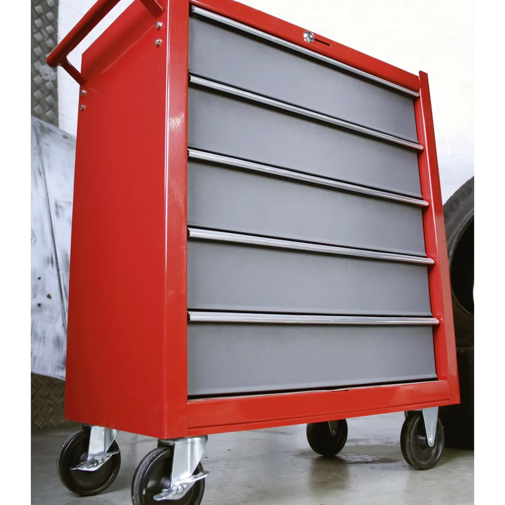 Sealey 5 Drawer Rollcab with Ball-Bearing Slides - Red/Grey - D