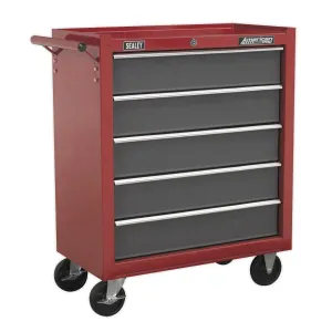 Sealey American Pro Rollcab 5 Drawer with Ball-Bearing Slides - Red/Grey