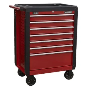 Sealey Superline Pro Rollcab 7 Drawer with Ball-Bearing Slides - Red