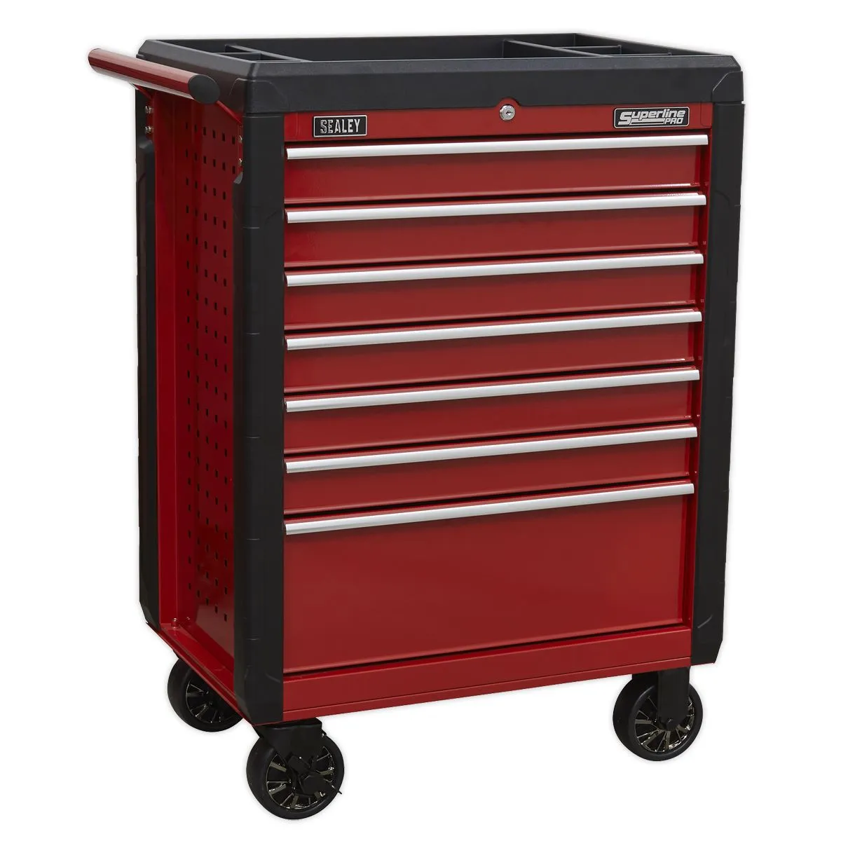Sealey Superline Pro Rollcab 7 Drawer with Ball-Bearing Slides - Red