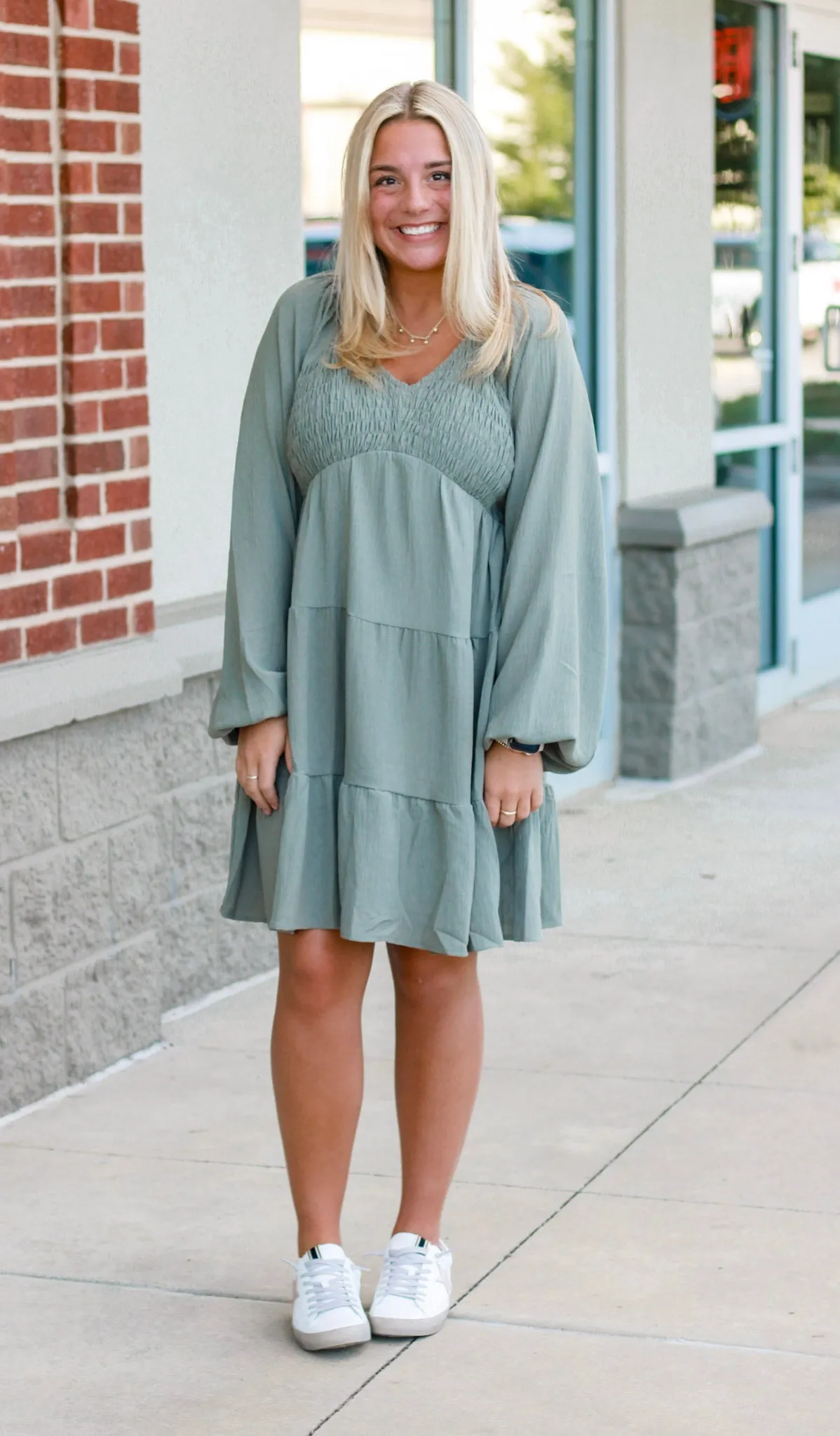 She's Sweet Olive Dress