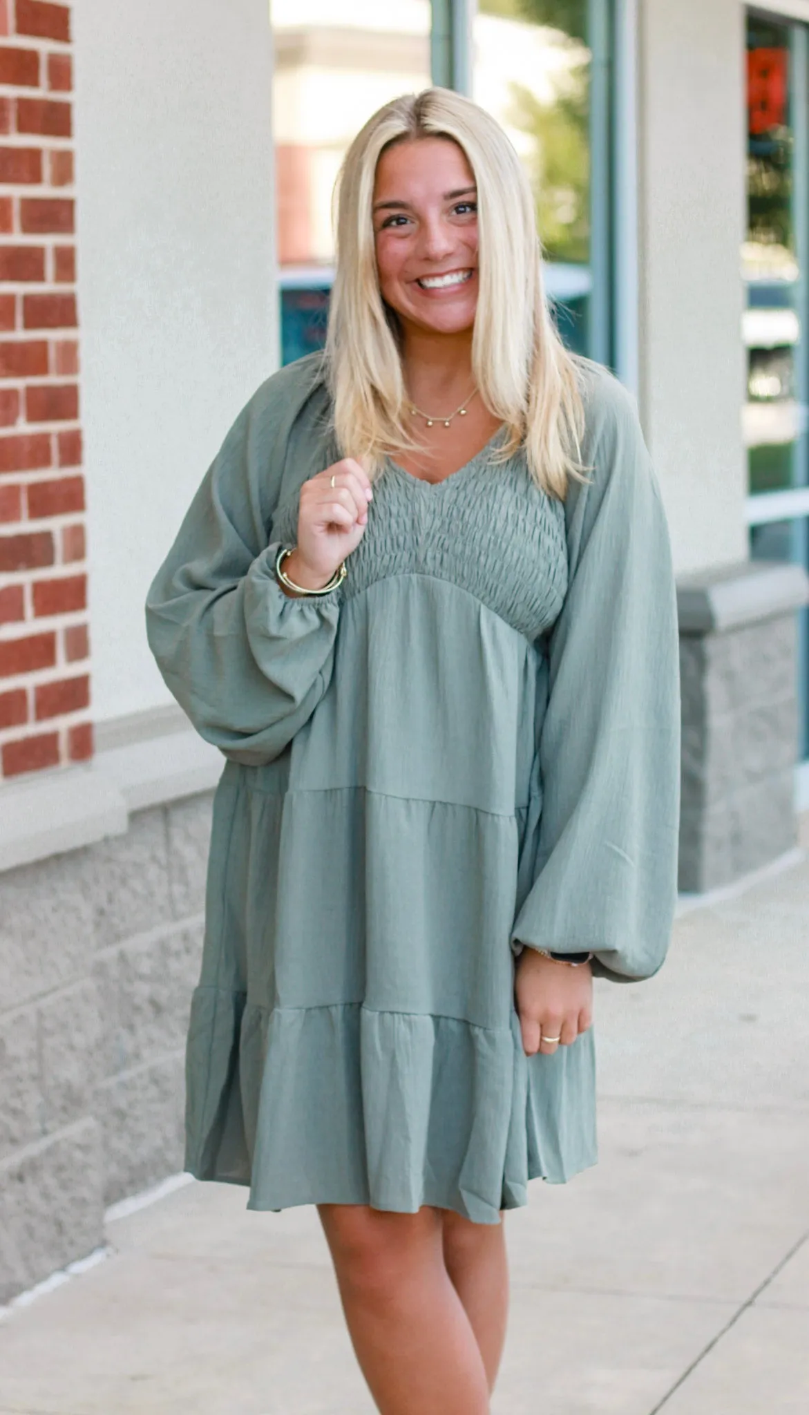 She's Sweet Olive Dress