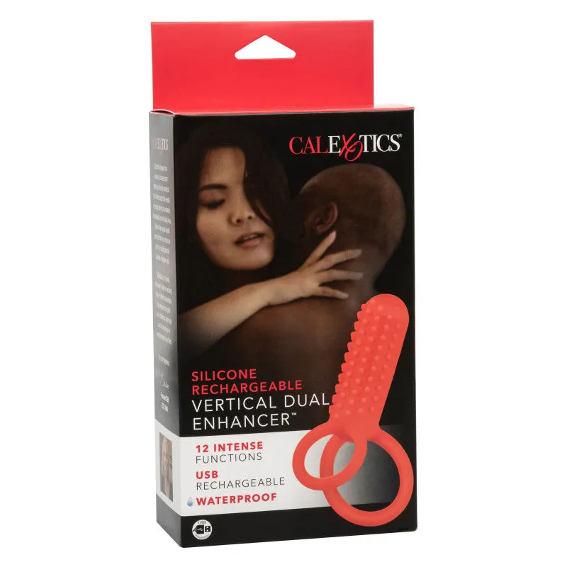 Silicone Rechargeable Vertical Dual  - Red