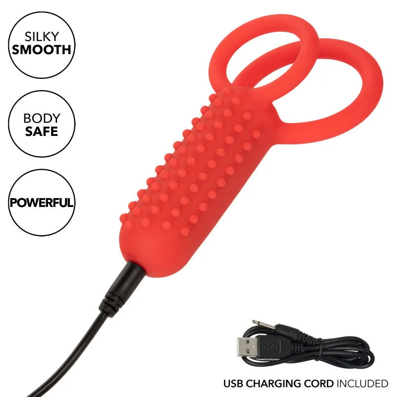 Silicone Rechargeable Vertical Dual  - Red