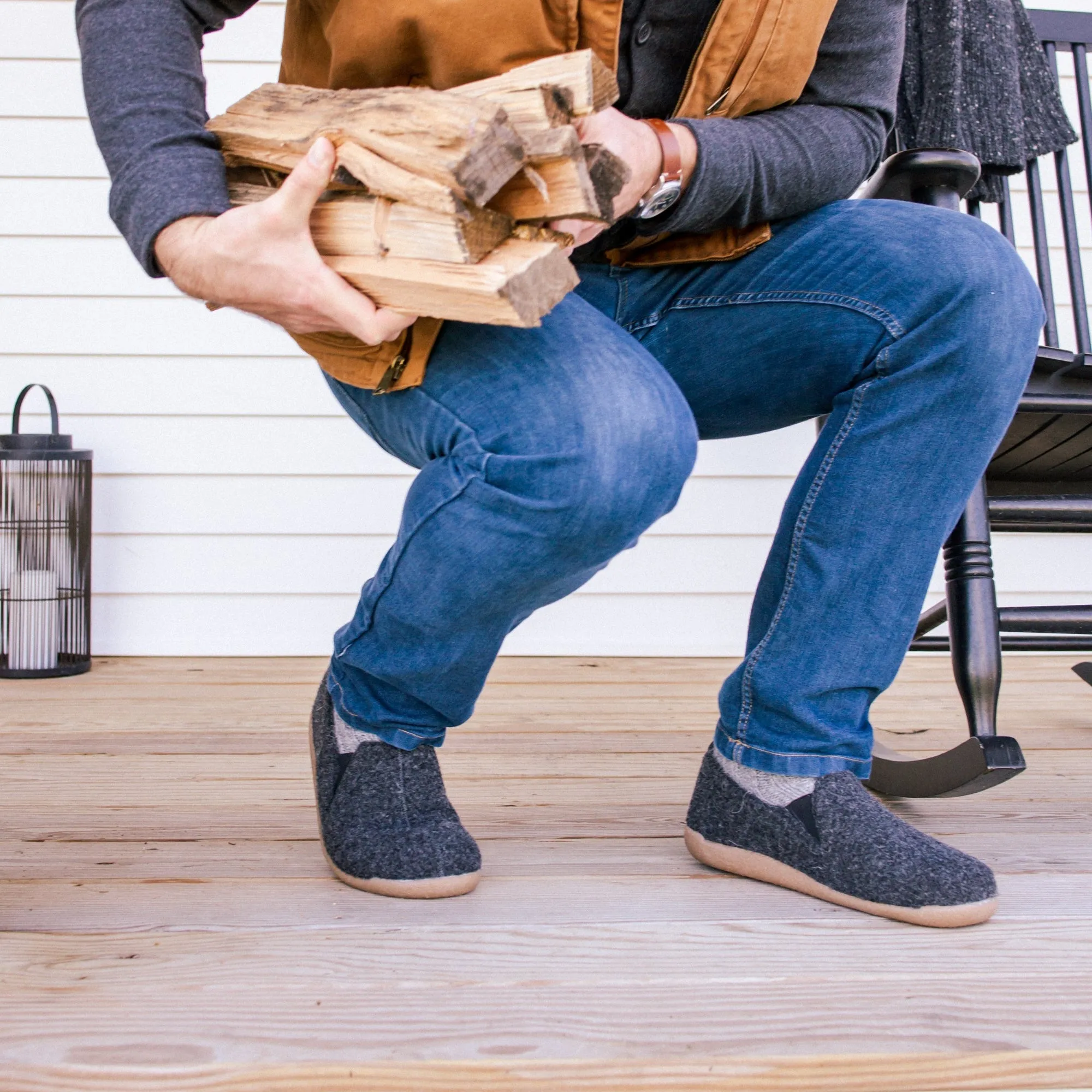 Skagen Unisex Slipper in Charcoal